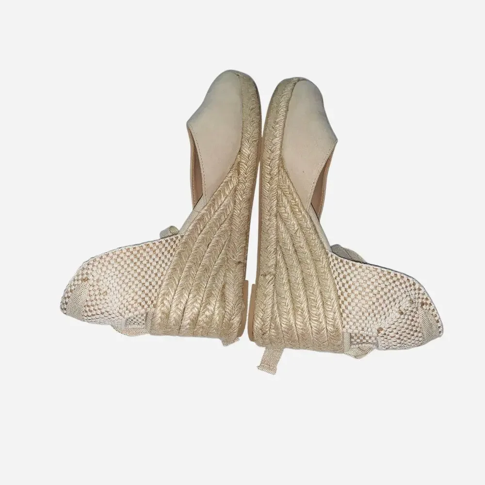 Boden Cassie Espadrille Wedges- Oatmeal sz EU 39 - Picture 4 of 14